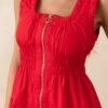 Better Late Than Never Red Sleeveless Midi Dress