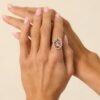 Beneath The Stars Gold Multi Rhinestone Ring