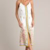 Bursting Blooms Ivory Multi Floral Midi Dress
