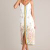 Bursting Blooms Ivory Multi Floral Midi Dress