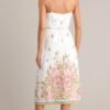 Bursting Blooms Ivory Multi Floral Midi Dress