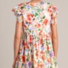 Botanical Bouquet Ivory Multi Floral Mini Dress