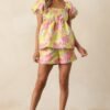 Bloom With Grace Light Pink Floral Jacquard Peplum Top