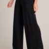 Bold Symphony Split Hem Black Sweater Pants