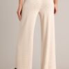 Bold Symphony Split Hem Beige Sweater Pants