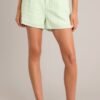 Boardwalk Bliss Light Green Stripe Shorts