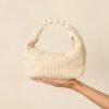 Beachside Stroll Natural Ivory & Pearl Rattan Handbag