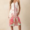 Bursting Blooms Magenta Multi Floral Midi Dress