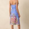 Bursting Blooms Periwinkle Multi Floral Midi Dress