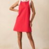 Bring The Good With You Red Cotton Shift Mini Dress