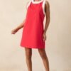 Bring The Good With You Red Cotton Shift Mini Dress