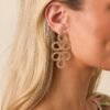 Bring It Over Gold Earrings