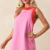 Bring The Good With You Pink Cotton Mini Shift Dress