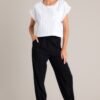 Behind The Grin Black Cotton Linen Blend Pants