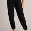 Behind The Grin Black Cotton Linen Blend Pants