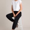 Behind The Grin Black Cotton Linen Blend Pants