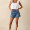 Blissfully Chill Days White Linen Blend Sleeveless Crop Top