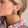 Celestial Glide Gold Textured Earrings