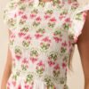 At The Wishing Well Pink Floral Cotton Smocked Maxi Dress