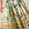 Aylaya Sao Paulo Ivory Tropical Print Cotton Midi Dress