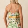 Aylaya Sydney Ivory Tropical Print Cotton Crop Top