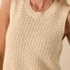 Better Than Ever Beige Knit Sleeveless Top