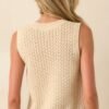 Better Than Ever Beige Knit Sleeveless Top