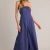 Behind The Smile Navy Strapless Jumpsuit