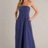 Behind The Smile Navy Strapless Jumpsuit