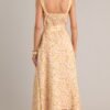 Blooming Grace Orange Peach Floral Maxi Dress