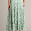 Blissful Moments Light Green Floral Maxi Skirt