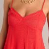 Celestial Beauty Red Bustier Maxi Dress