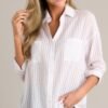 Catch Your Gaze Beige Stripe Top
