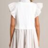 Best Of The Best Taupe Stripe Mini Shirt Dress