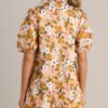 Blissful Treasure 100% Cotton Honey Yellow Floral Mini Dress