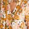 Blissful Treasure 100% Cotton Honey Yellow Floral Mini Dress