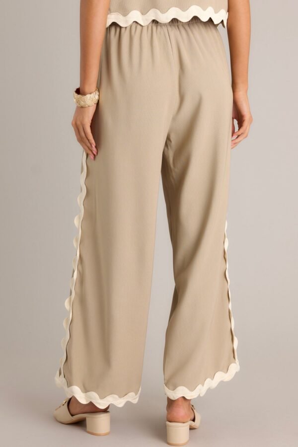 Breezy Charm Taupe Ricrac Pants