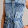 Blue Jean Babe Medium Wash Denim Maxi Dress