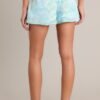 Can't Forget Sky Blue Scallop Print Shorts