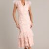 Caught Your Eye Light Pink Floral Embroidered Midi Dress