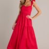 Blushing Belle Red Midi Dress