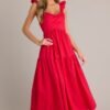 Blushing Belle Red Midi Dress