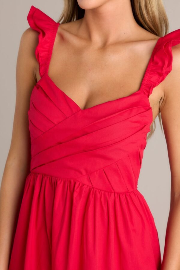 Blushing Belle Red Midi Dress