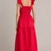 Blushing Belle Red Midi Dress