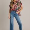 Butterfly Wonderland Green Multi Top