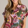 Butterfly Wonderland Green Multi Top