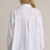 Catch Your Gaze 100% Cotton Grey Stripe Top
