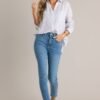 Catch Your Gaze 100% Cotton Grey Stripe Top