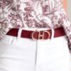 Catch My Drift Burgundy Belt