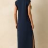 Between Now And Then Navy Cotton Sleeveless Maxi Dress